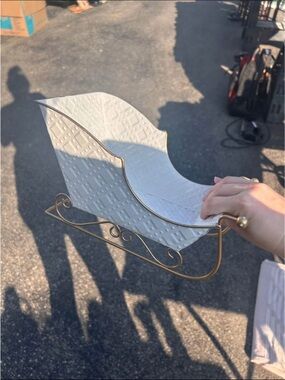 Hobby Lobby White and Gold Decorative Sleigh
